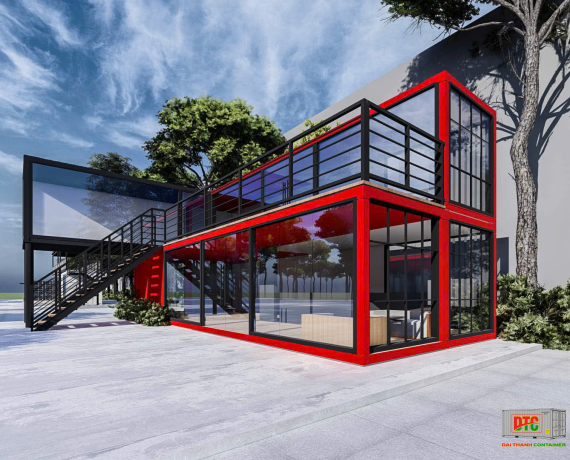 Nhà container 2 tầng 